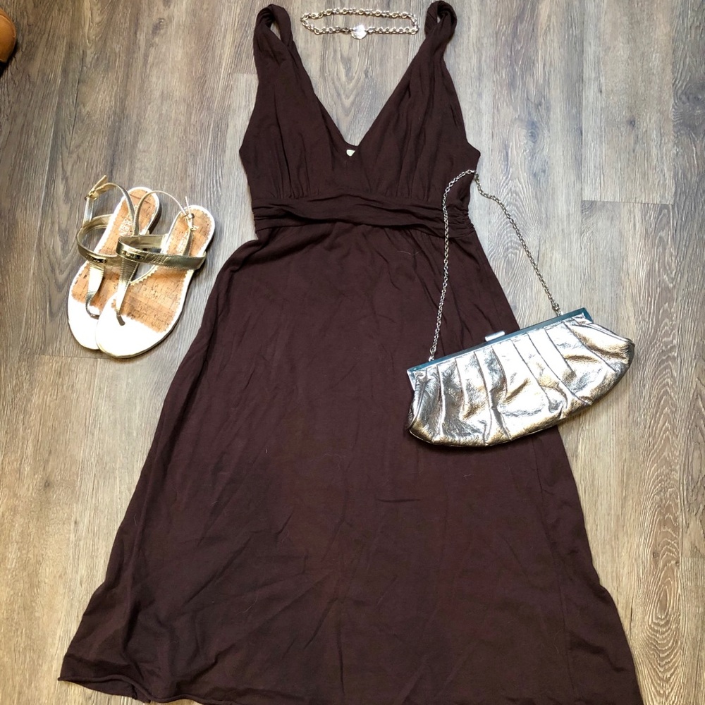 Anthropologie- Velvet knit dress in medium